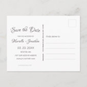 Rustieke Koe Skull Boho Floral Foto B Save the Dat Aankondigingskaart (Achterkant)