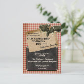 Rustieke Koeien Rundvlees Achtertuin Cookout BBQ P Uitnodiging Briefkaart (Staand voorkant)