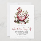 Rustieke koekjes & cacao Schattigee feestelijke va Kaart (Voorkant)