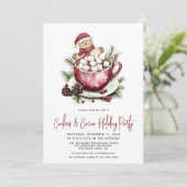 Rustieke koekjes & cacao Schattigee feestelijke va Kaart (Staand voorkant)