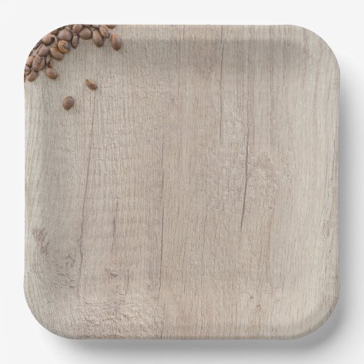 Rustieke koffie Borden Papieren Bordje (Voorkant)