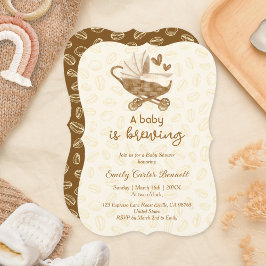 Rustieke koffiebonen Een Baby is Brouwen Baby show Kaart