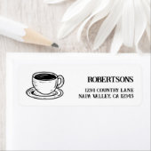  rustieke koffiekopjes liefhebbers retouradres etiket (Insitu)