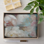 Rustieke Konijn & Pioen Bloemendecoupage Tissuepapier (Geschenk)