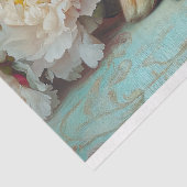 Rustieke Konijn & Pioen Bloemendecoupage Tissuepapier (Detail)
