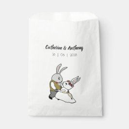 Rustieke konijntjes in liefde bos bruiloft gunst t bedankzakje