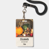 Rustieke kooktafel Oogstfeest Badge (Voorzijde met lanyard)