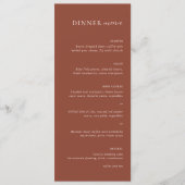 Rustieke Koper Editoriaal Moderne Trouw Menu (Voorkant)