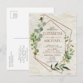 Rustieke koperen geometrische groen Briefkaart bru (Voorkant / Achterkant)