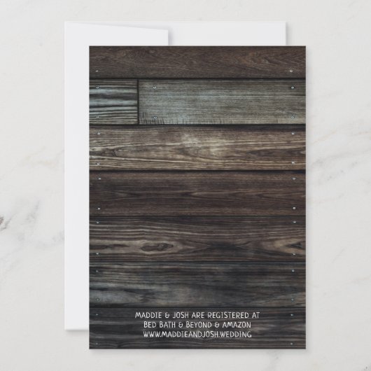 Rustieke Koppel Shower Mason Jar Lichten Boho Bloe Kaart (Achterkant)