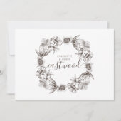 Rustieke koppels bruiloft monogram notitiekaartje (Voorkant)