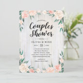 Rustieke koppels Douche Uitnodigingen (Staand voorkant)