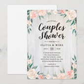 Rustieke koppels Douche Uitnodigingen (Voorkant / Achterkant)