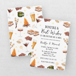 Rustieke Koppels Herfst Vuurkorf Trouw Bruiloft Bo Kaart