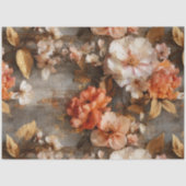Rustieke Koraal Bloem Naadloos Decoupage Tissuepapier (Voorkant)