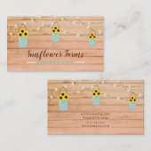 Rustieke koraal hout verlichting & metselaar zonne visitekaartje (Voorkant / Achterkant)