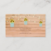 Rustieke koraal hout verlichting & metselaar zonne visitekaartje (Achterkant)