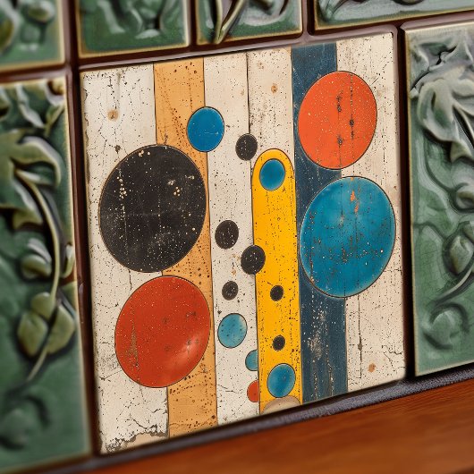 Rustieke Kosmos - Abstracte hemelse keramische Teg Tegeltje