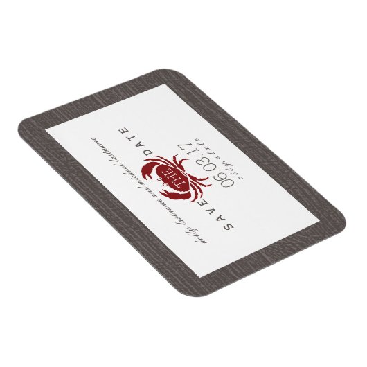 Rustieke krab Bewaar de datum magneet (Rechterzijde)