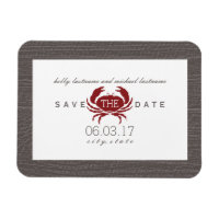 Rustieke krab Bewaar de datum magneet