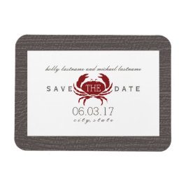 Rustieke krab Bewaar de datum magneet