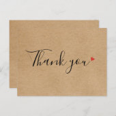 Rustieke Kracht Eenvoudige Script Bedankt Briefkaart (Voorkant / Achterkant)