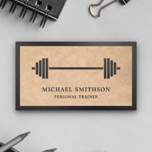 Rustieke Kraft Barbell Fitness Personal Trainer Visitekaartje