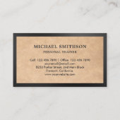 Rustieke Kraft Barbell Fitness Personal Trainer Visitekaartje (Achterkant)