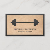 Rustieke Kraft Barbell Fitness Personal Trainer Visitekaartje (Voorkant)