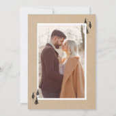 Rustieke Kraft bergen & dennen bruiloft foto Kaart (Achterkant)