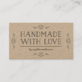 Rustieke Kraft bloeit handgemaakt met liefde Visitekaartje (Voorkant)