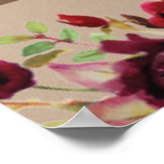 Rustieke Kraft Bloem Foto Requisiet Selfie Frame Poster (Hoek)