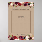 Rustieke Kraft Bloem Foto Requisiet Selfie Frame Poster (Voorkant)