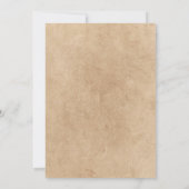 Rustieke Kraft Blue Floral Wedding Save the Date (Achterkant)