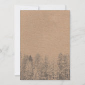 Rustieke kraft blush pijnbomen bos bruiloft kaart (Achterkant)