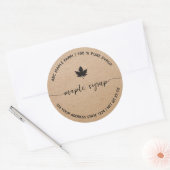Rustieke kraft boerderij esdoornsiroop label (Envelop)