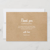 Rustieke Kraft Boho bruiloft foto heel erg bedankt (Achterkant)