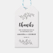 Rustieke kraft bruiloft gunst cadeau Label bedankt Cadeaulabel (Voorkant)