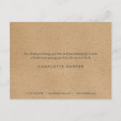 Rustieke Kraft Business Dank u lente bladeren Briefkaart (Achterkant)