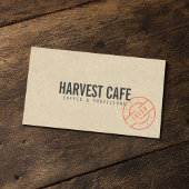 Rustieke Kraft Café Coffeeshop Visitekaartje