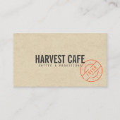 Rustieke Kraft Café Coffeeshop Visitekaartje (Voorkant)