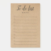 Rustieke Kraft Checkbox Takenlijst Post-it® Notes (Voorkant)