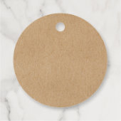 Rustieke Kraft Chic Script Klaar om Baby Shower te Bedankjes Labels (Achterkant)