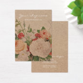  rustieke kraft chique bloemenoorbel display visitekaartje (Bureau)