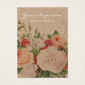  rustieke kraft chique bloemenoorbel display visitekaartje (Voorkant)