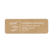 Rustieke Kraft Custom Return-adreslabels Etiket (Voorkant)