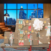 Rustieke Kraft De Notenkraker Ballet Kerstmis Inpakpapier Vel