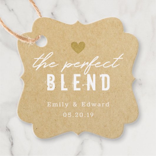 Rustieke Kraft De perfecte mix bruiloft gunst Labe Bedankjes Labels (Voorkant)