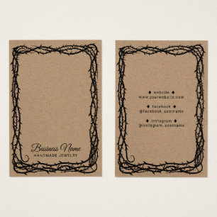 Rustieke Kraft Doorn Wijnstok Sieraden Oorbellen D Visitekaartje