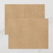 Rustieke Kraft Eenvoudig Stijlvol Boho Briefkaart (Voorkant / Achterkant)